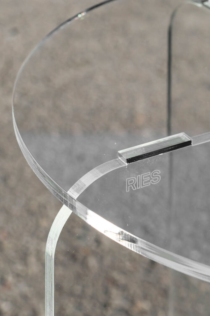 Mesa Auxiliar Circular Roma Ries® Cristal - Imagen 4