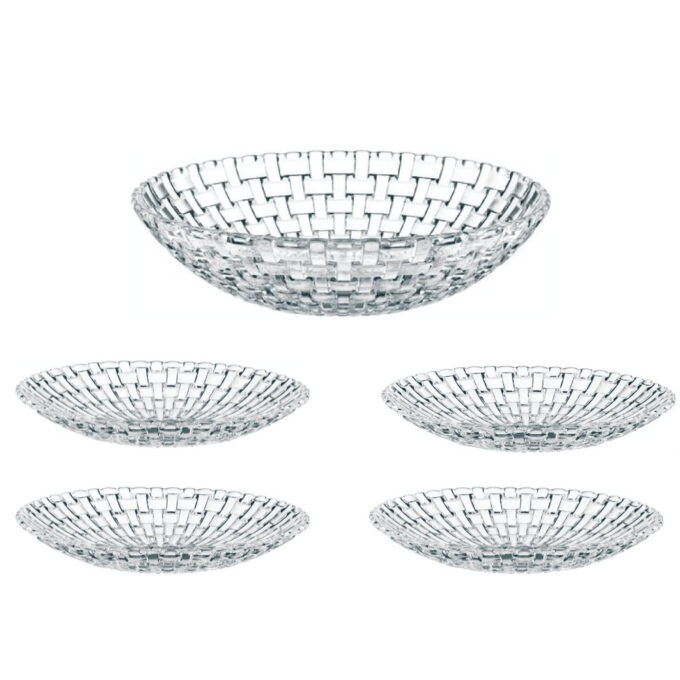 Set Bowl y 4 Platos Bossa Nova de Cristal Nachtmann®