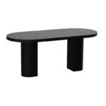 Mesa de Comedor Athena Oval Paraíso Negro