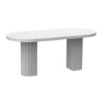 Mesa de Comedor Athena Oval Paraíso Blanco