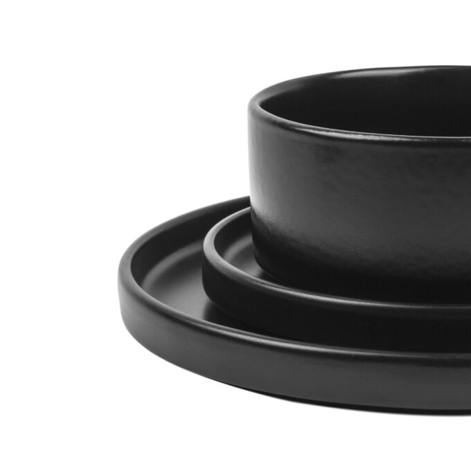 Set Completo Malmo Porcelana Rak® Negro x18 Piezas Para 6 - Imagen 2