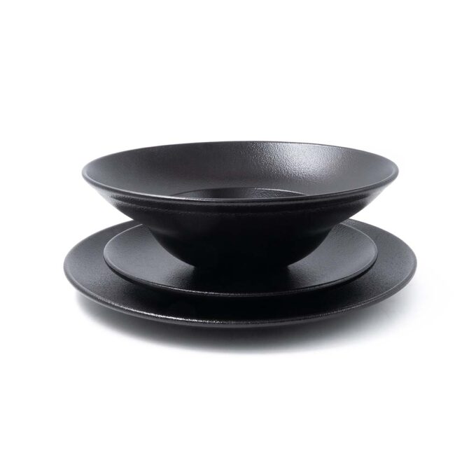 Set Magma De Porcelana Rak® Negro 18 Piezas Para 6
