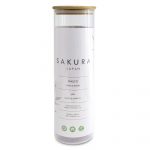 Frasco Sakura 1.9 L de Vidrio con Tapa de Bamboo