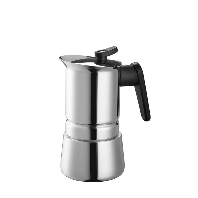 Cafetera Pedrini Steel Moka 4 Tazas