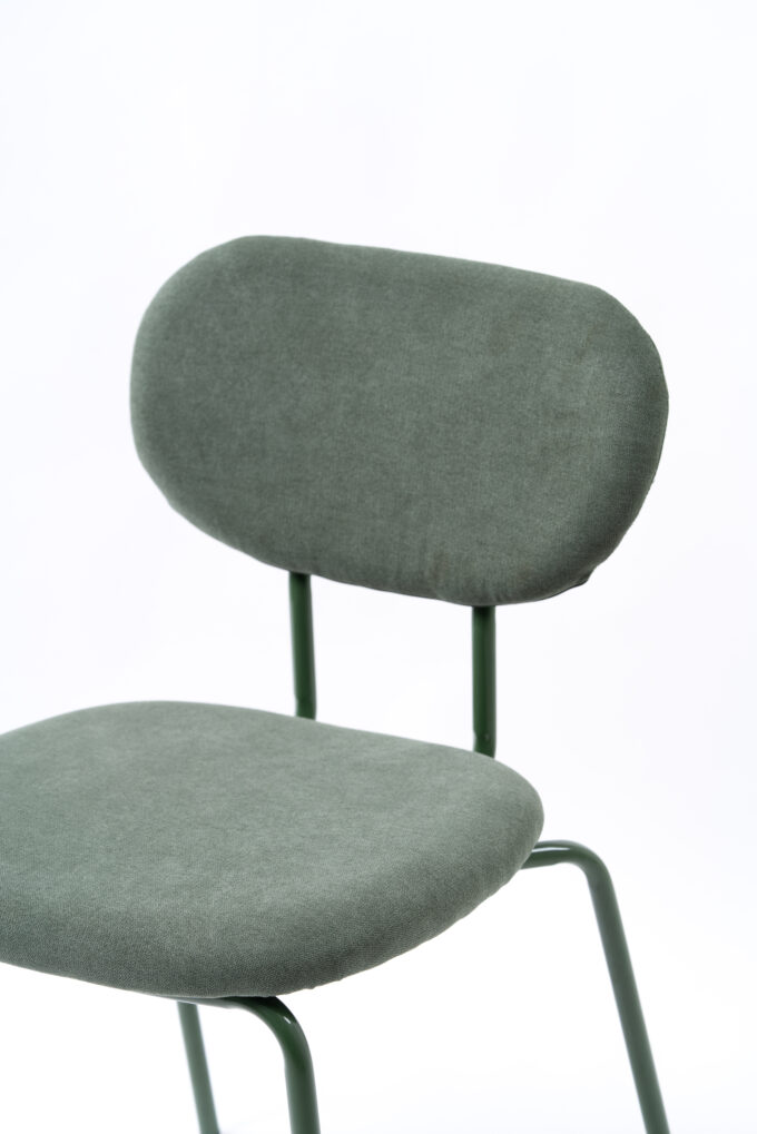 Silla Otto Lino Verde Oscuro Verde Musgo - Imagen 5