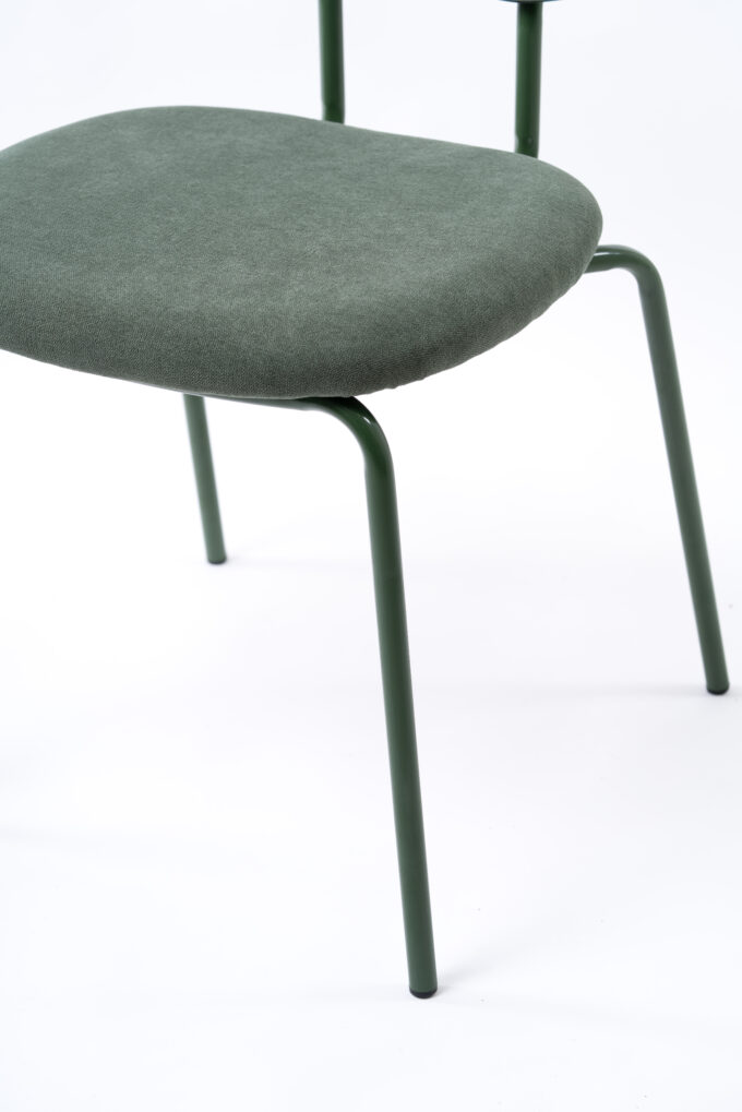 Silla Otto Lino Verde Oscuro Verde Musgo - Imagen 7