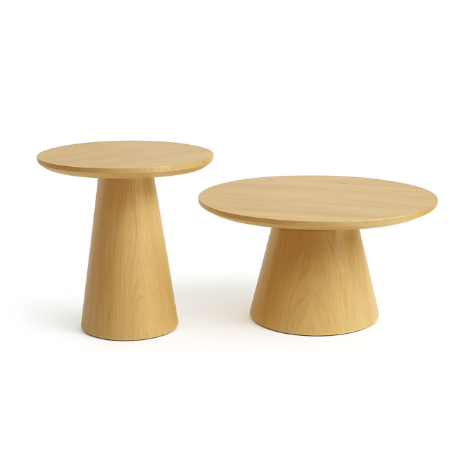 PRE-VENTA Set de Mesas Bajas Kira Roble Natural