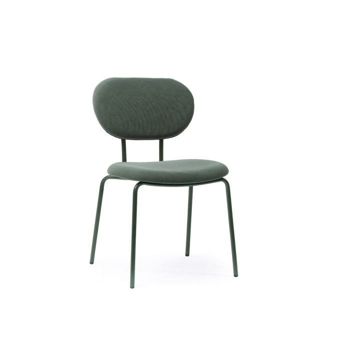 Silla Otto Lino Verde Oscuro Verde Musgo - Imagen 2