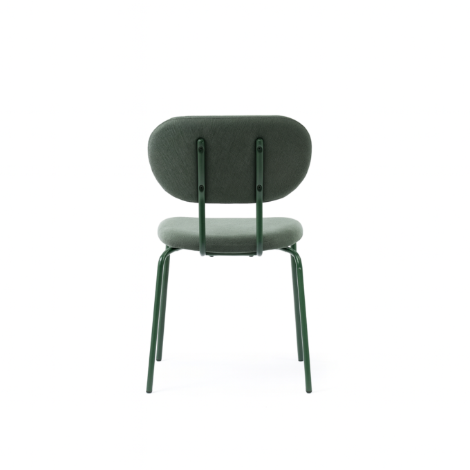 Silla Otto Lino Verde Oscuro Verde Musgo - Imagen 3