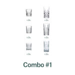 Essentials Combo #1 - Vasos De Vidrio Cortos & Largos X12 Unidades